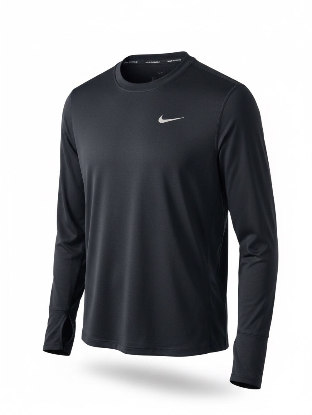 Women Nike Running Dri-FIT Long Sleeve Shirt, Medium, Black
